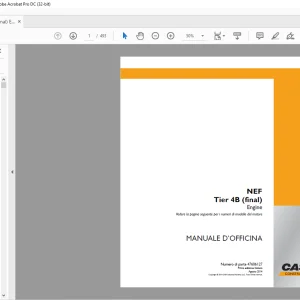 Case NEF Tier 4B (final) Engine MANUALE D’OFFICINA 47606127 - PPDF DOWNLOAD (Italian)