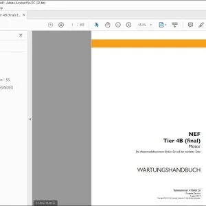 Case NEF Tier 4B (final) Motor WARTUNGSHANDBUCH 47606126 - PDF DOWNLOAD (German)