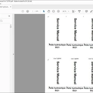 Case Pelle hydraulique 9021 Service Manual Cre 7-22701 - PDF DOWNLOAD (French)