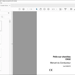 Case Pelle sur chenilles СК62 Manuel du Conducteur Lep 9-26260 - PDF DOWNLOAD (French)