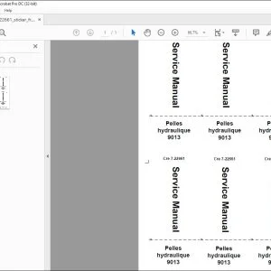 Case Pelles hydraulique 9013 Service Manual Cre 7-22661 - PDF DOWNLOAD (French)