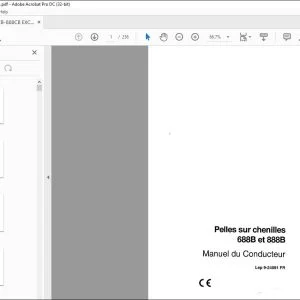 Case Pelles sur chenilles 688В et888B Manuel du Conducteur Lep 9-24091 - PDF DOWNLOAD (French)