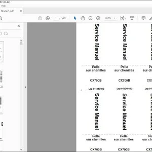 Case Pelles sur chenilles CX700B Service Manuel 84124940D - PDF DOWNLOAD (French)