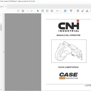 Case RUOTA COMPATTATRICE MANUALE DELL’OPERATORE 51567603 - PDF DOWNLOAD (Itlalian)