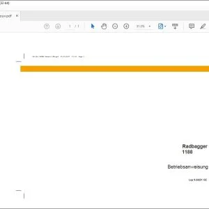 Case Radbagger 1188 Betriebsanweisung Lep 9-24221 - PDF DOWNLOAD (German)