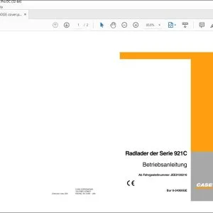 Case Radlader der Serie 921C Betriebsanleitung 6-34300GE - PDF DOWNLOAD (German)