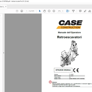 Case Retroescavatori Manuale dell’Operatore 51567608 - PDF DOWNLOAD(Italian)