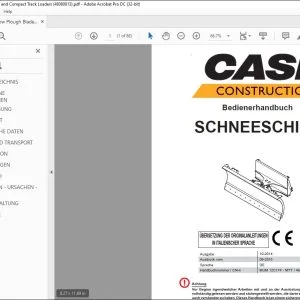 Case SCHNEESCHILD Bedienerhandbuch 48080913 - PDF DOWNLOAD (German)