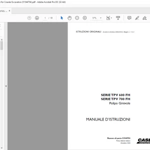Case SERIE TPV 600 FH SERIE TPV 700 FH Polipo Girevole MANUALE D’ISTRUZIONI 51544754 - PDF DOWNLOAD (Itlalian)