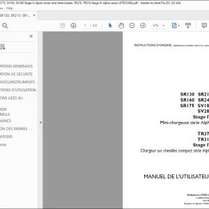 Case SR130 SR210 SR160 SR240 SR175 SV185 SV280 Stage IV SSL TR270 TR310 Stage IV CTL MANUEL DE L’UTILISATEUR 47853398 - PDF DOWNLOAD (French)