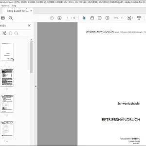 Case Schwenkschaufel BETRIEBSHANDBUCH 51550113 - PDF DOWNLOAD (German) Manual PDF Download