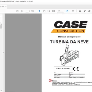 Case TURBINA DA NEVE Manuale dell’operatore 48080902 - PDF DOWNLOAD (Itlalian)