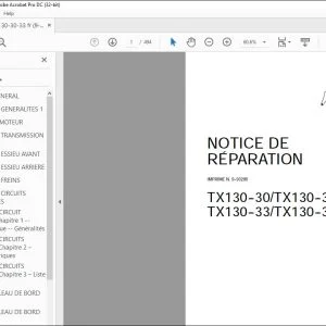 Case TX130-30 TX130-30 TURBO TX130-33 TX130-33 TURBO NOTICE DE RÉPARATION 9-93200 - PDF DOWNLOAD (French)