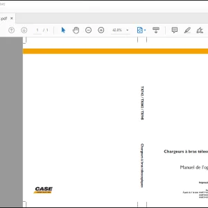 Case TX742 TX842 TX945 D’UTILISATION ET D’ENTRETIEN MANUEL(84122855)-PDF DOWNLOAD (FRENCH)