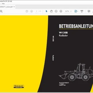 Case W130B Radlader BETRIEBSANLEITUNG 84266371 - PDF DOWNLOAD (German)