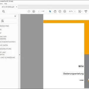 Case W14 Bedienungsanleitung 9-9390 - PDF DOWNLOAD (German)