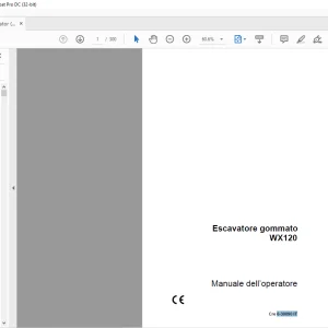 Case WX120 Escavatore gommato Manuale dell’operatore 6-30090 IT - PDF DOWNLOAD (Italian)