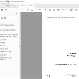 Case WX148 Mobilbagger BETRIEBSHANDBUCH 47485155 - PDF DOWNLOAD (German)