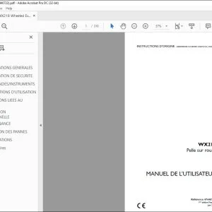 Case WX218 Pelle sur roues MANUEL DE L’UTILISATEUR 47440722 - PDF DOWNLOAD (French)