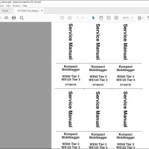 Case WX95 Tier 3 WX125 Tier 3 Kompact Mobilbagger Service Manual 87730673A - PDF DOWNLOAD (German)