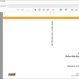Case WX95 WX125 Pelles Midi Stage IIIA Utilisation et Entretien 84295897 - PDF DOWNLOAD (French)