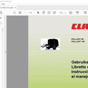 Claas Baler ROLLANT 66, ROLLANT 160 FR DE EN RU Operator's Manual - PDF DOWNLOAD
