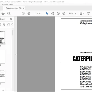 Claas Combines CATERPILLAR-Auto-Contour 5,40 m - 9,00 m Fitting Instruction Manual_DE_EN - PDF DOWNLOAD