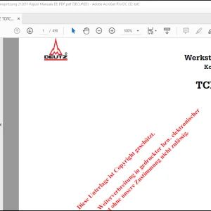 Claas Deutz TCD 2012 2V Werkstatthandbuch - PDF DOWNLOAD (German)