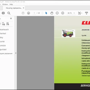 Claas JAGUAR 980 - 930 Typ 494 Housing replacement Conversion instructions Manual_DE_EN_FR_IT -  PDF DOWNLOAD