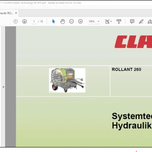 Claas ROLLANT 260 Systemtechnik Hydraulik Manual - PDF DOWNLOAD (German)