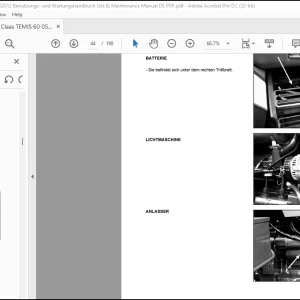 Claas TEMIS  Benutzungs- und Wartungshandbuch Use & Maintenance Manual - PDF DOWNLOAD (German)