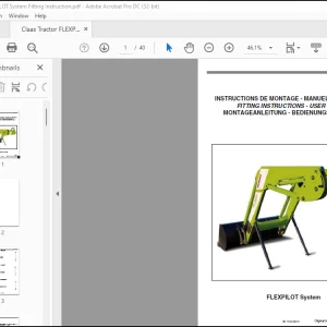 Claas Tractor FLEXPILOT System Fitting Instruction Manual- PDF DOWNLOAD