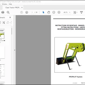 Claas Tractor PROPILOT System Fitting Instruction Manual  - PDF DOWNLOAD