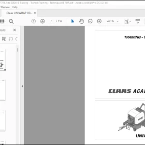 Claas UNIWRAP Training - Technik Manual  - PDF DOWNLOAD (German)