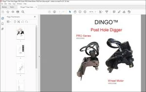 Dingo™ Post Hole Digger PRO Series PHD Wheel Motor PHD Parts Manual - PDF DOWNLOAD