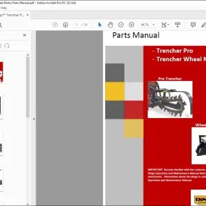 Dingo™ Trencher Pro Trencher Wheel Motor Parts Manual - PDF DOWNLOAD