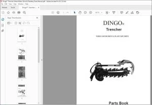 Dingo™ Trencher Wheel Motor Drive & Planetary Parts Manual - PDF DOWNLOAD