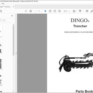 Dingo™ Trencher Wheel Motor Drive & Planetary Parts Manual - PDF DOWNLOAD