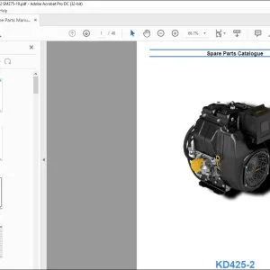 Engine Parts Manual Kohler KD425-2 SM275-19 - PDF DOWNLOAD