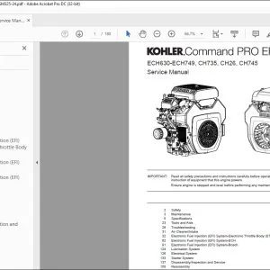 Engine Service Manual Kohler ECH630  SM325-24 - PDF DOWNLOAD