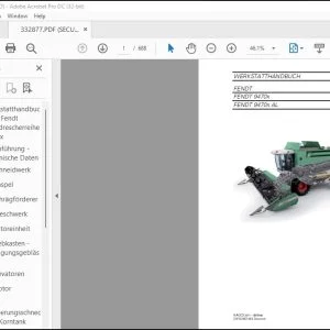 Fendt 9470x 9470xAL Werkstatthandbuch - PDF DOWNLOAD (German)