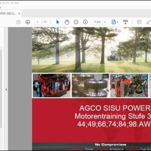 Fendt AGCO SISU POWER  Stufe 3b 44;49;66;74;84;98 AWI Motorentraining Manual - PDF DOWNLOAD (GERMAN)