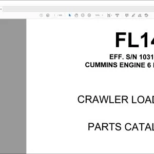 Fiat FL145 CUMMINS ENGINE 6 BT 5.9 Crawler Loader Parts Catalog Manual SN 103101-UP - PDF DOWNLOAD