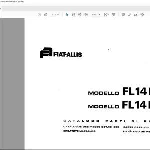 Fiatallis FL14B Parts Catalog Manual - PDF DOWNLOAD