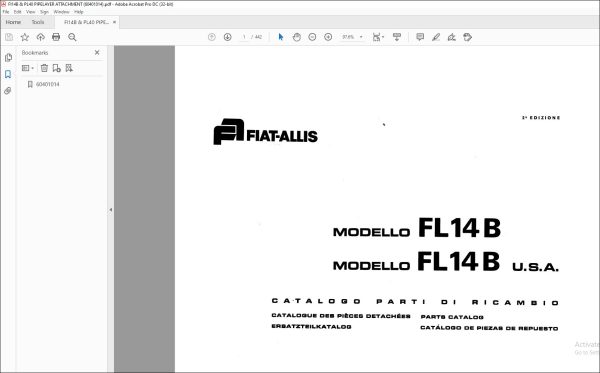 Fiatallis FL14B Parts Catalog Manual - PDF DOWNLOAD - HeyDownloads ...