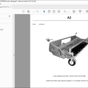 John Deere 914P’ BELT PICKUP WITH PLATFORM  parts catalog Manual - PDF DOWNLOAD