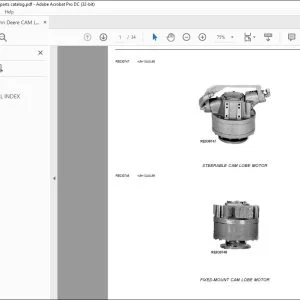 Spare Parts Catalog for John Deere CAM LOBE MOTORS PDF