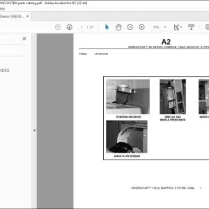 John Deere GreenStar Yield Mapping System Spare Parts Catalog PDF Download