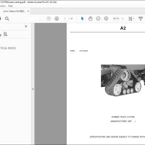 John Deere RUBBER TRACK SYSTEM parts catalog Manual - PDF DOWNLOAD