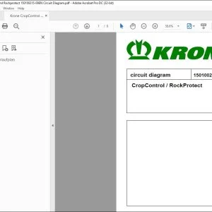 Krone CropControl And Rockprotect 150100215-09EN Circuit Diagram Manual - PDF DOWNLOAD